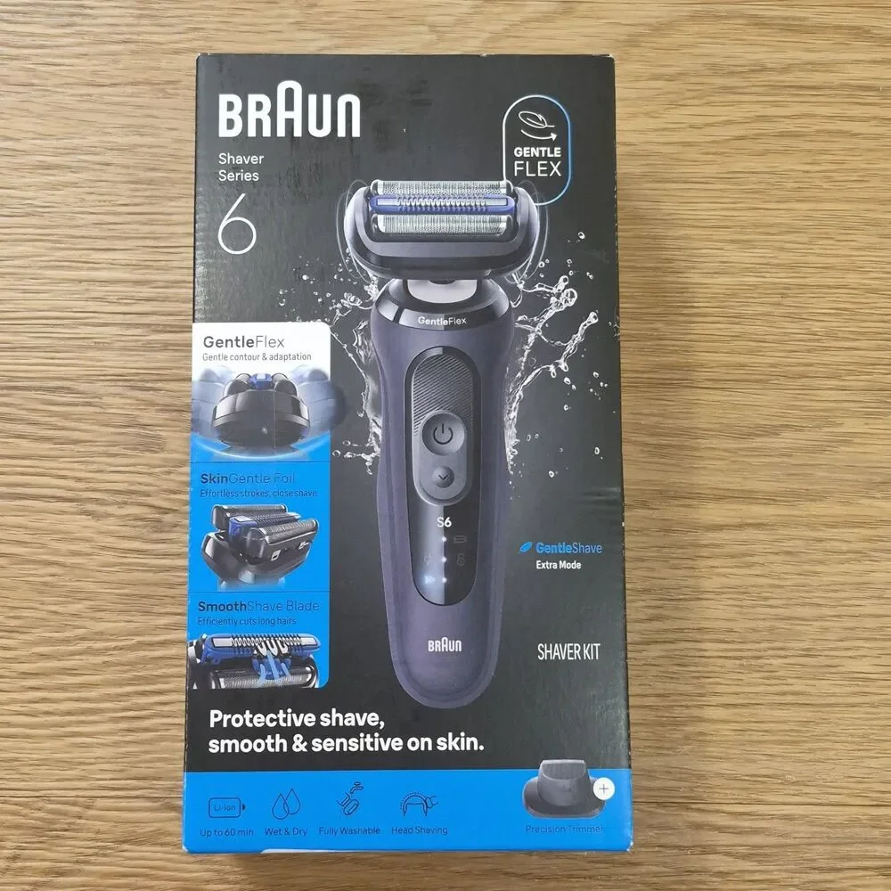 Braun Electric Shaver for Men Series 6 6120s Wet & Dry Shave Turbo & Gentle
